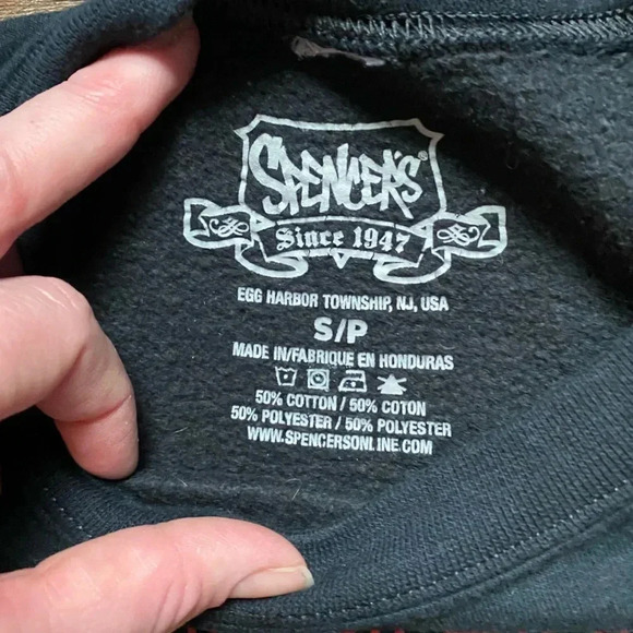 SPENCER’S Stranger Things Christmas sweatshirt The Upside Down sz S holiday EUC - Picture 5 of 8